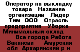 Оператор на выкладку товара › Название организации ­ Лидер Тим, ООО › Отрасль предприятия ­ Уборка › Минимальный оклад ­ 28 000 - Все города Работа » Вакансии   . Амурская обл.,Архаринский р-н